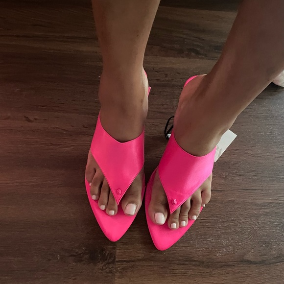 NWT Zara SATIN EFFECT HIGH HEEL SANDALS - Picture 8 of 9